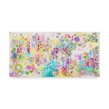 Trademark Fine Art Jennifer Mccully 'Colorful Chaos - Jennifer' Canvas Art, 12x24 ALI36929-C1224GG